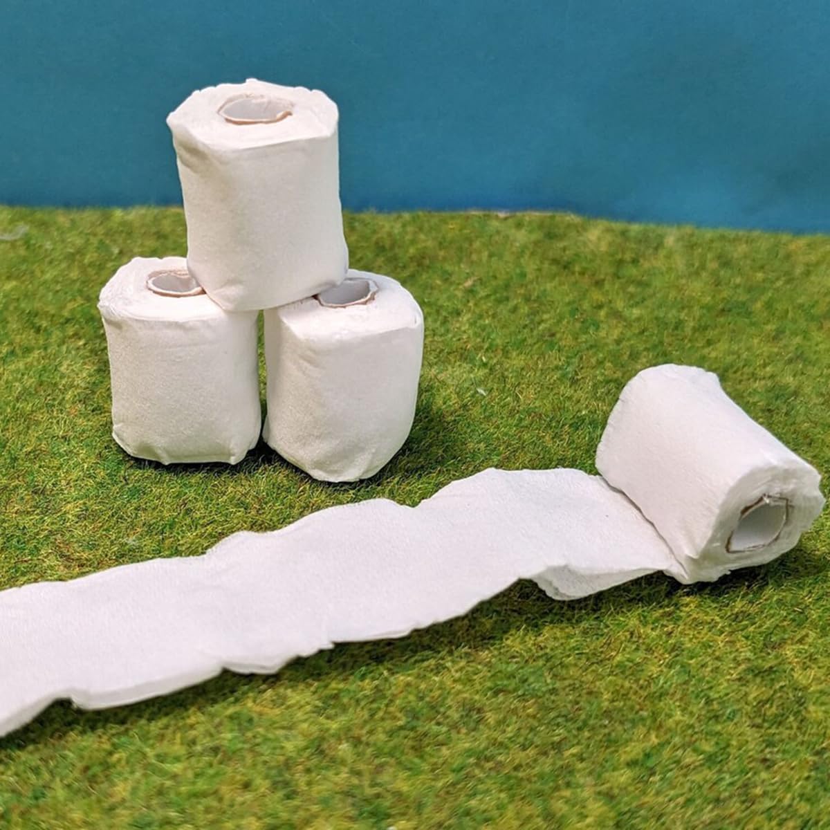 Miniature Toilet Paper Roll, Dollhouse Toilet Papers, Miniature Tissue Paper, mini Toilet Papers Rolls for Dollhouse, Kitchen and Bathroom Micro