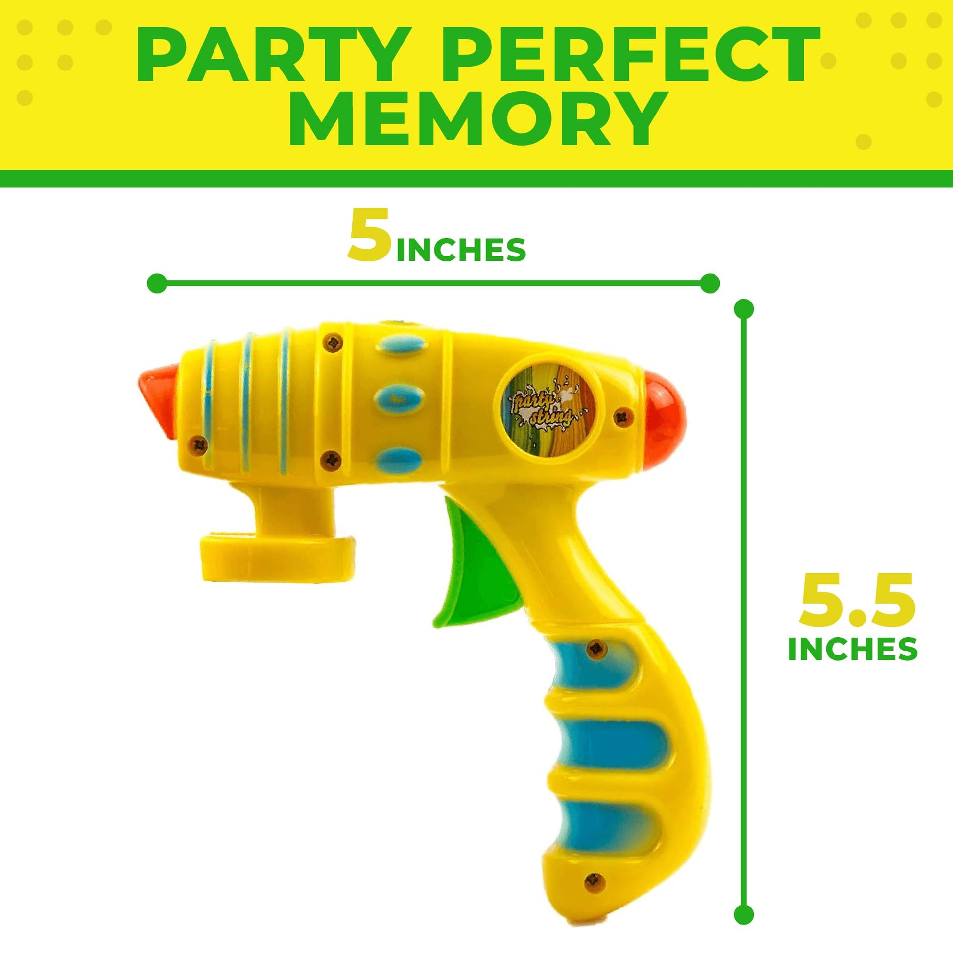 Toysery Party Streamer Spray String Shooter Toy for Boys and Girls, Party Streamer Spray String for Kids, Great Toy Pistol with Non-Toxic Spray