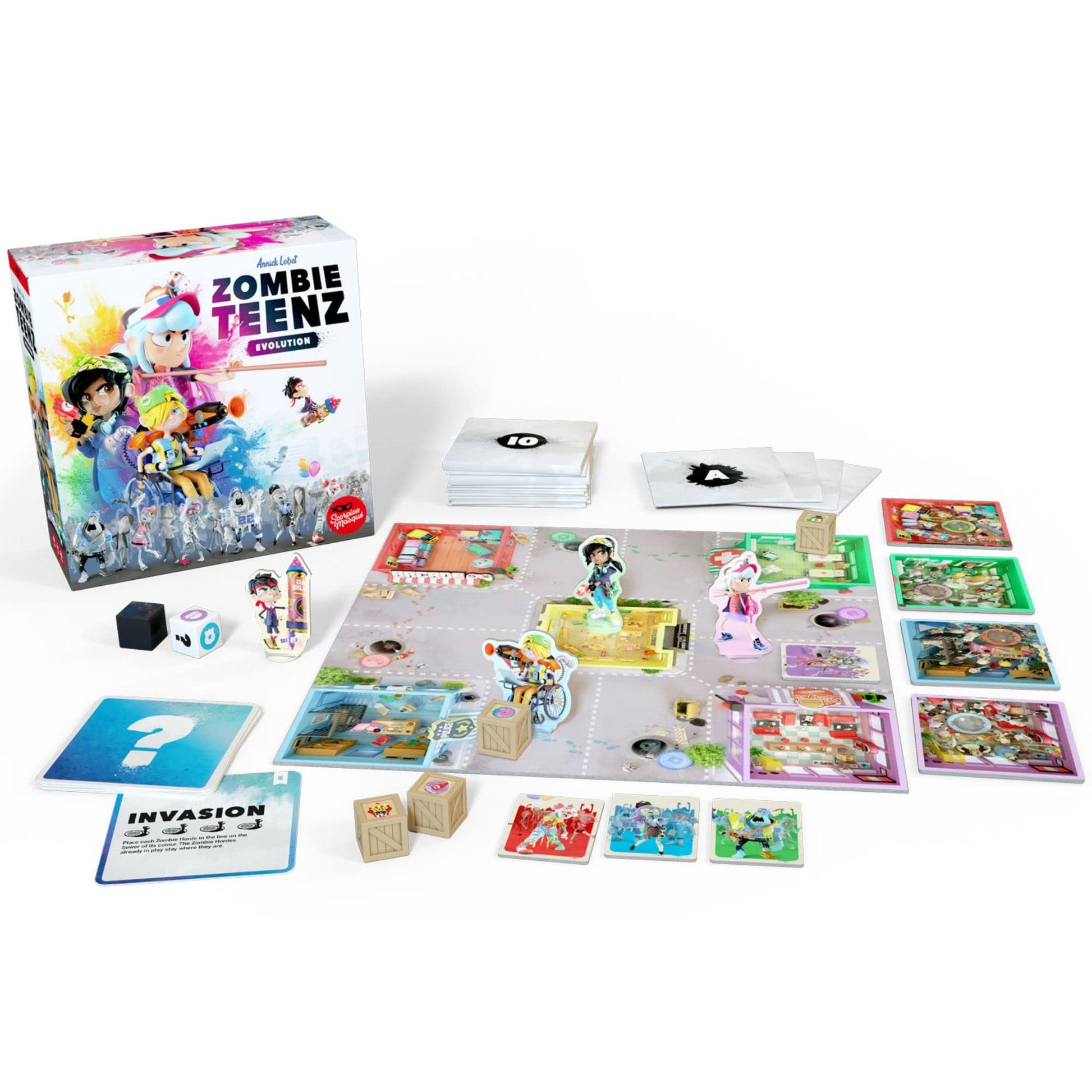 Scorpion Masqué Zombie Teenz Evolution | Sequel to the #1 Kids Game on BoardGameGeek | Cooperative Game for Kids and Families | Ages 8+ | 2 to 4