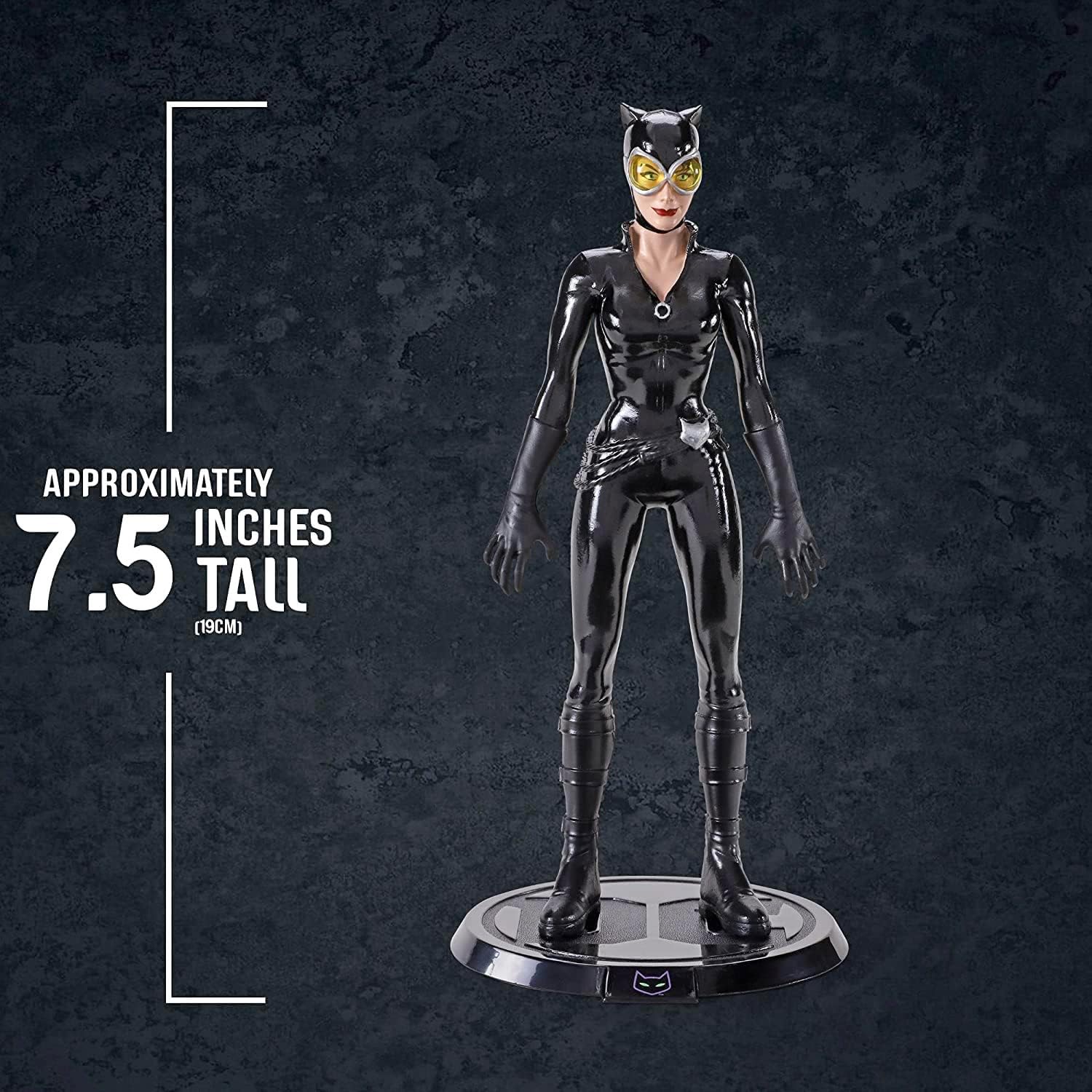 DC Comics Collectible Action Figures Set - Bundle with Catwoman and Harley Quinn Figurines Plus More | 7" Catwoman and Harley Quinn Bendy Figure Toys