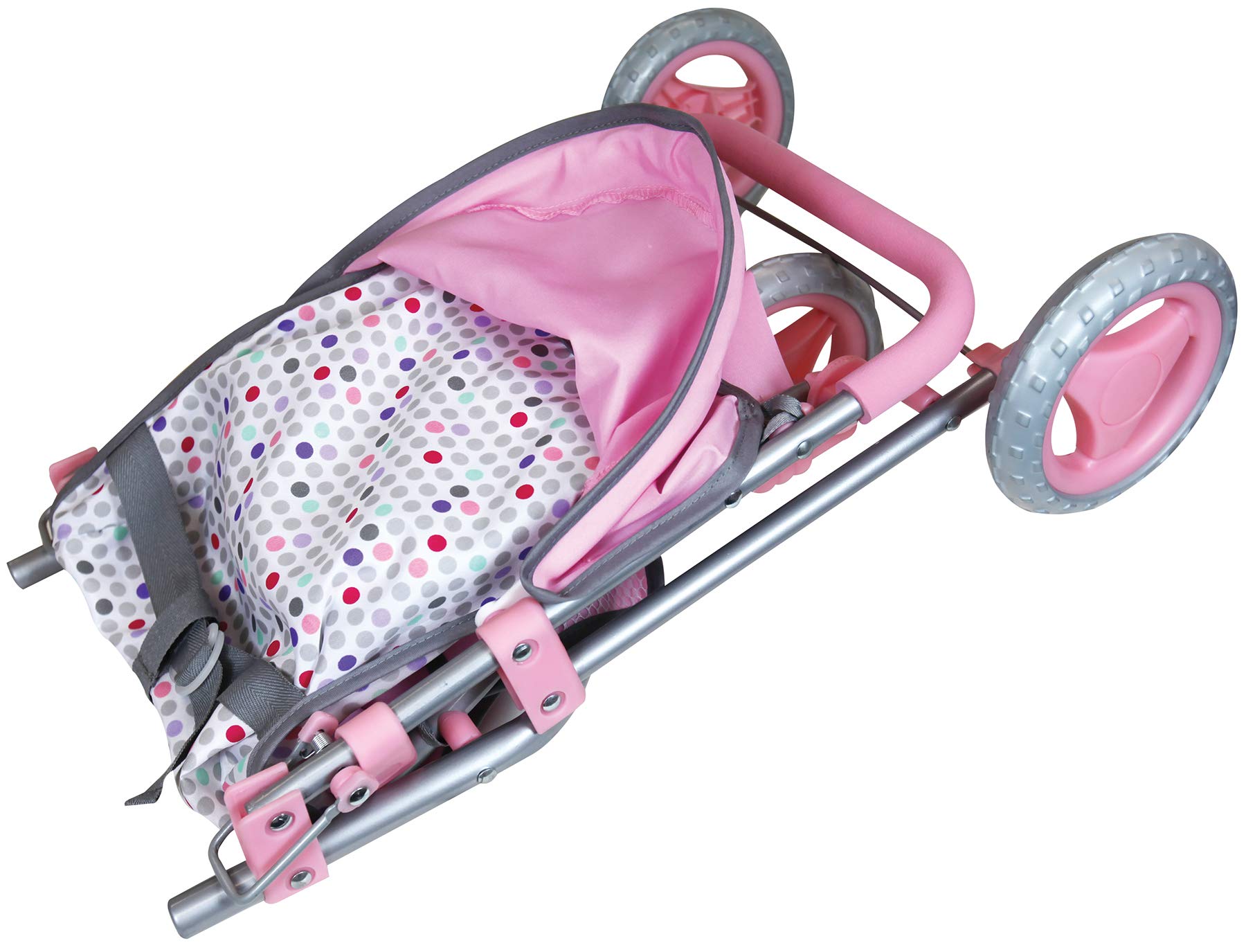 Twin Baby Dolls in Twin Jogger Stroller