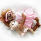 Gaozhi 21" Realistic Monkey Reborn Doll, Detailed Orangutan Newborn, Poseable Baby Ape, Collectible Art