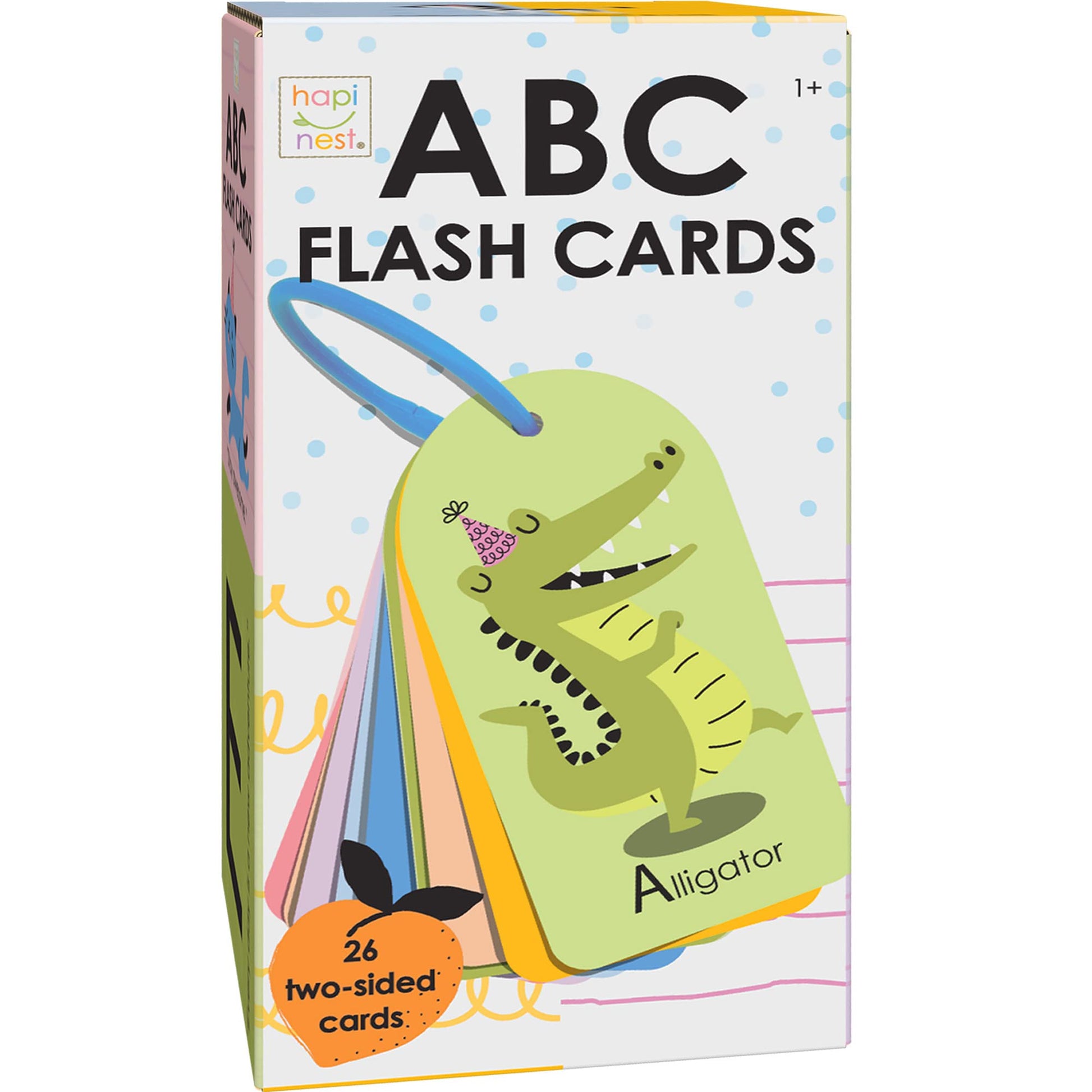 Hapinest My First ABC Alphabet Flash Cards for Baby and Toddlers, 26 Double-Sided Flashcards with Ring