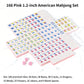 SJKHGU American Mahjong | 166 Premium 1.2-inch Ivory White Tiles | Complete Mahjong Game Set Pink