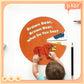 ShaoAngDuoMi Brown Bear Felt Story Wheel Toy - Montessori Early Learning Toy for Kids - Interactive Felt Story Board for Preschool Education