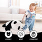 Furvana Plush Panda Stuffed Animal, Black and White Plush Pillow, 12" Soft Cuddly Toy, for Kids and Girls Birthday Christmas