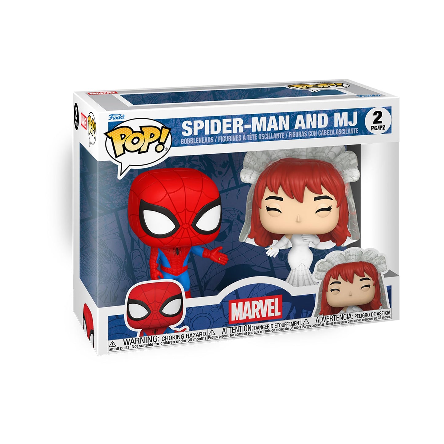 Funko Pop! Marvel: Superhero Couples - Spider Man and MJ - Collectable Vinyl Figure - Gift Idea - Official Merchandise - Toys for Kids & Adults -