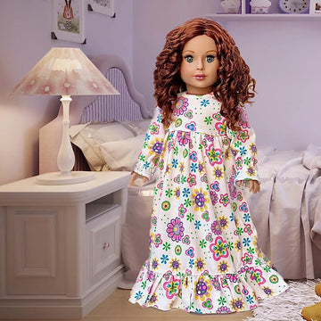 Good Night - Cotton Nightgown - Clothes Fits 18 Inch Doll (Doll Not Included)
