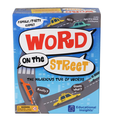 Educational Insights Word on the Street - Family Board Games for Kids and Adults, Fast Word Games for Kids 10 and up, Vocabulary Building Spelling