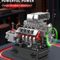 Mould King 10225 V8 Engine Model kit That Runs- Build Your Own STEM V8 Model Engine with Transmission, 8-Cylinder Car Engine kit Building Engineering