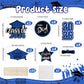 20 Pcs Blue Black Class of 2026 Congrats Grad Table Centerpieces Sticks for Graduation Party Decorations Congrats Decorations