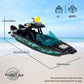 JQARCH Speed Boat Building Blocks Sets, City Police Fire & Rescue & Patrol & Floating Boat Toy, City Coast Guard Ships, Creative Building Bricks
