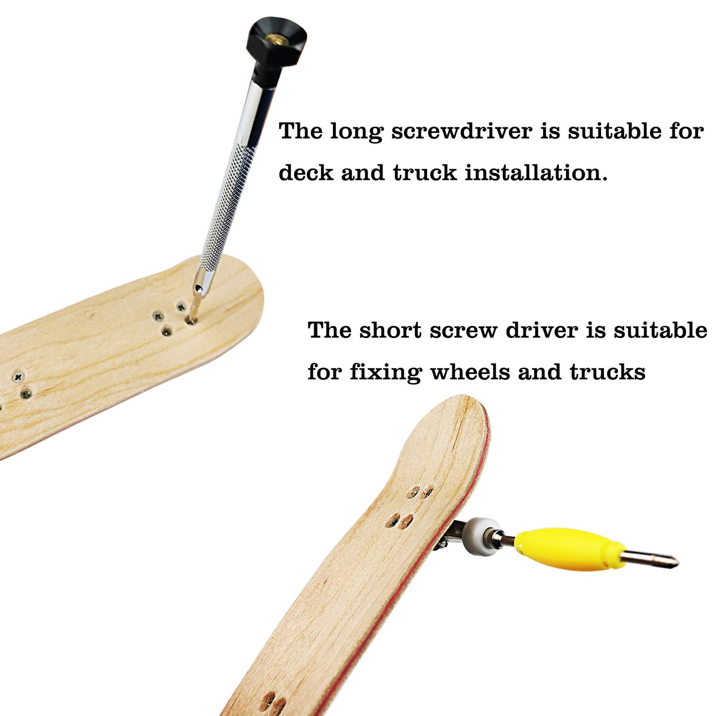 WDTMEEZU Professional Fingerboard Tool Kit - Skateboard Tool & Screws & Nuts
