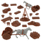 BMC Revolutionary War Camp & Supplies - 23pc Plastic Soldier Playset Accessories