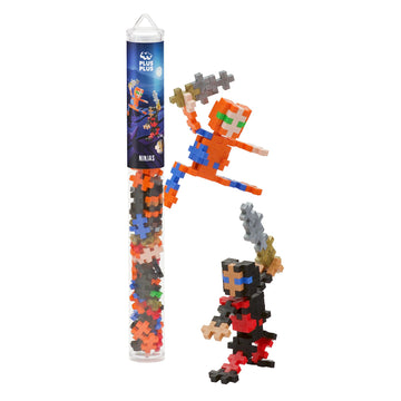 PLUS PLUS Ninjas - 3D Figures Building Block Set, Mini Hashtags Pieces - Fun Stem Toys and Gifts for Boys & Girls