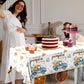 Juweked 3Pcs Pumpkin Tablecloth,A Sweet Little Pumpkin is On The Way Decorations,Fall Blue Baby Shower Tablecloth for Boy Birthday Party Disposable