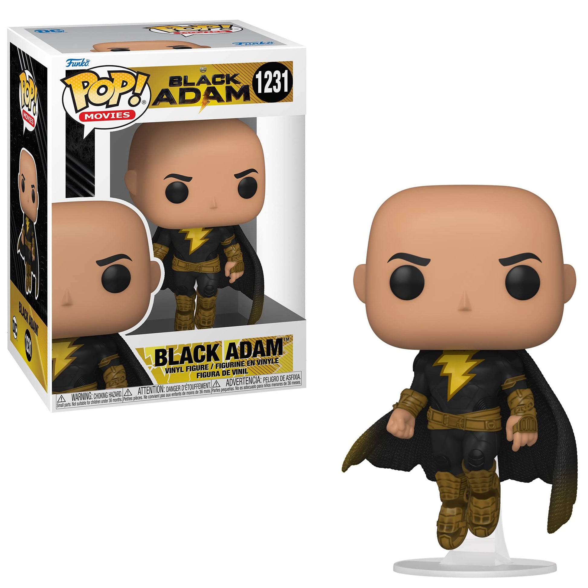 Funko Pop! DC Movies: Black Adam Collectors Set - 4 Figure Set Includes: Black Adam Flying, Doctor Fate, Sabbac & Black Adam Lightning (Possible Chase