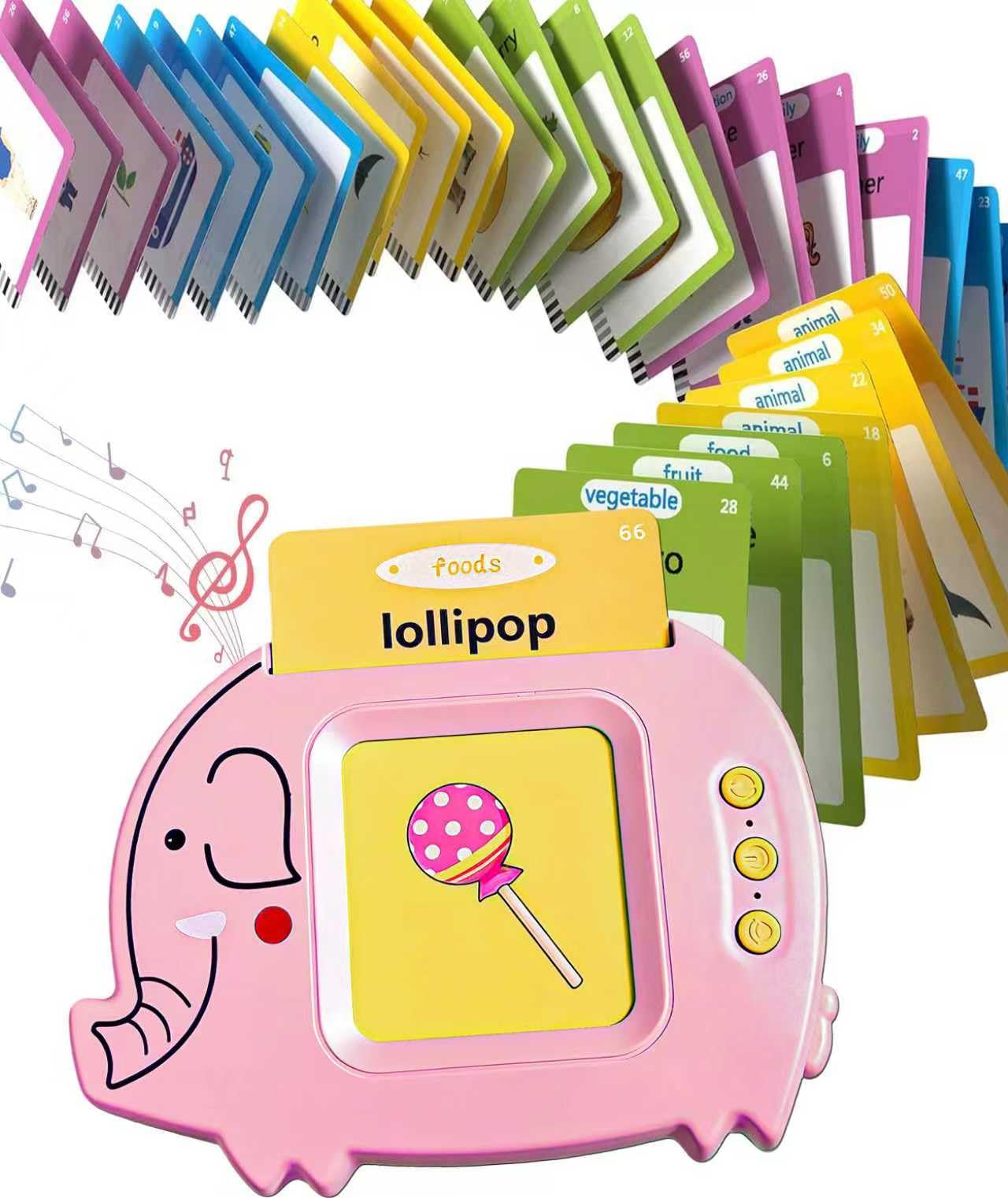 Baby Talking Flash Cards for Toddlers 1-3 with 224 Words, Montessori Learning Pocket Speech for Toddler, Card Early Education Device for Autism, Baby