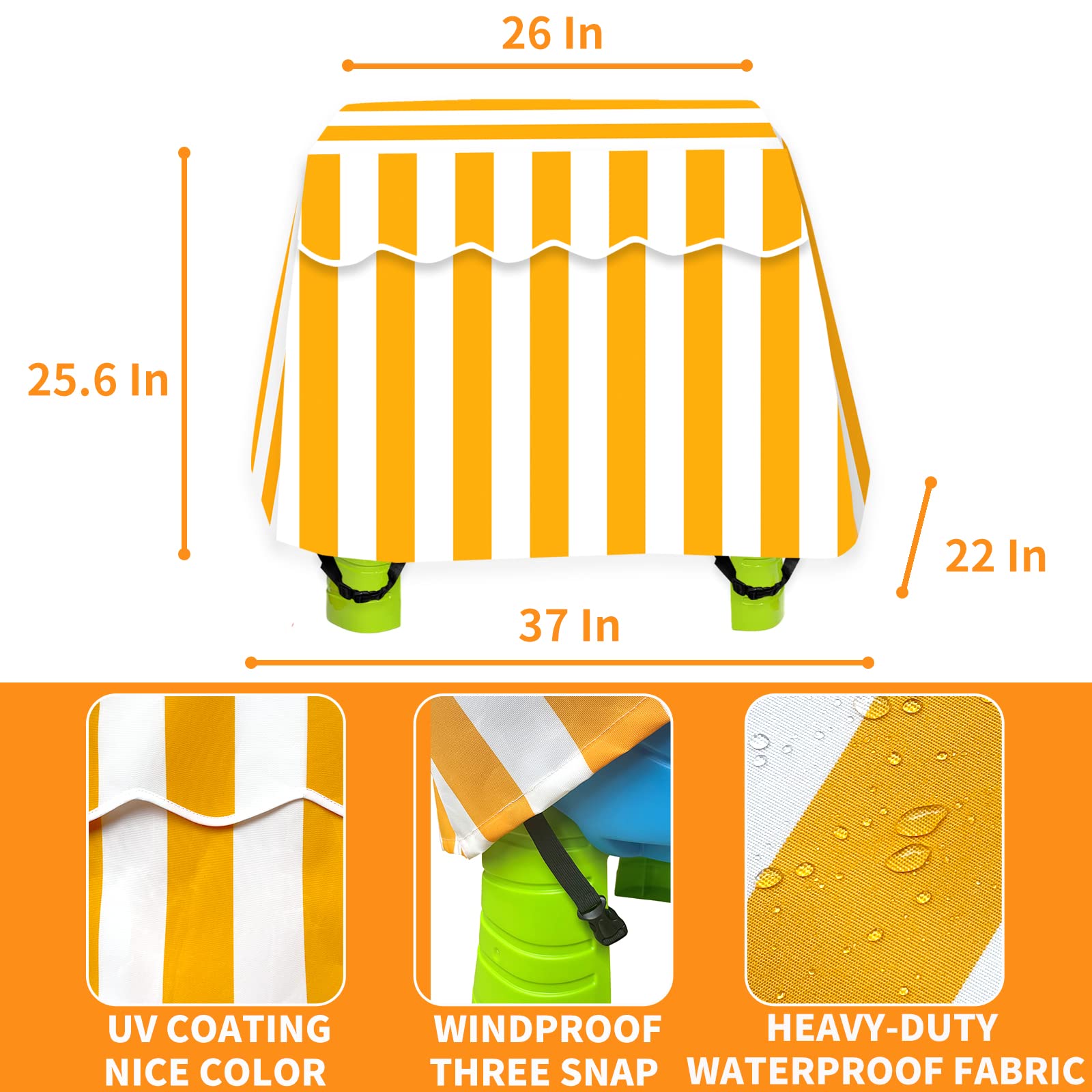 HMOCK Kids Water Table Cover Fit Rain Showers Splash Pond Water Table Accessories, Waterproof Dust Proof Anti-UV Outdoor Toys Cover