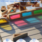 JOLKID Wooden Building Blocks with Rainbow Acrylic Windows - 24pc Classic Montessori Stacking Set - Screen-Free Educational STEM Construction Toys
