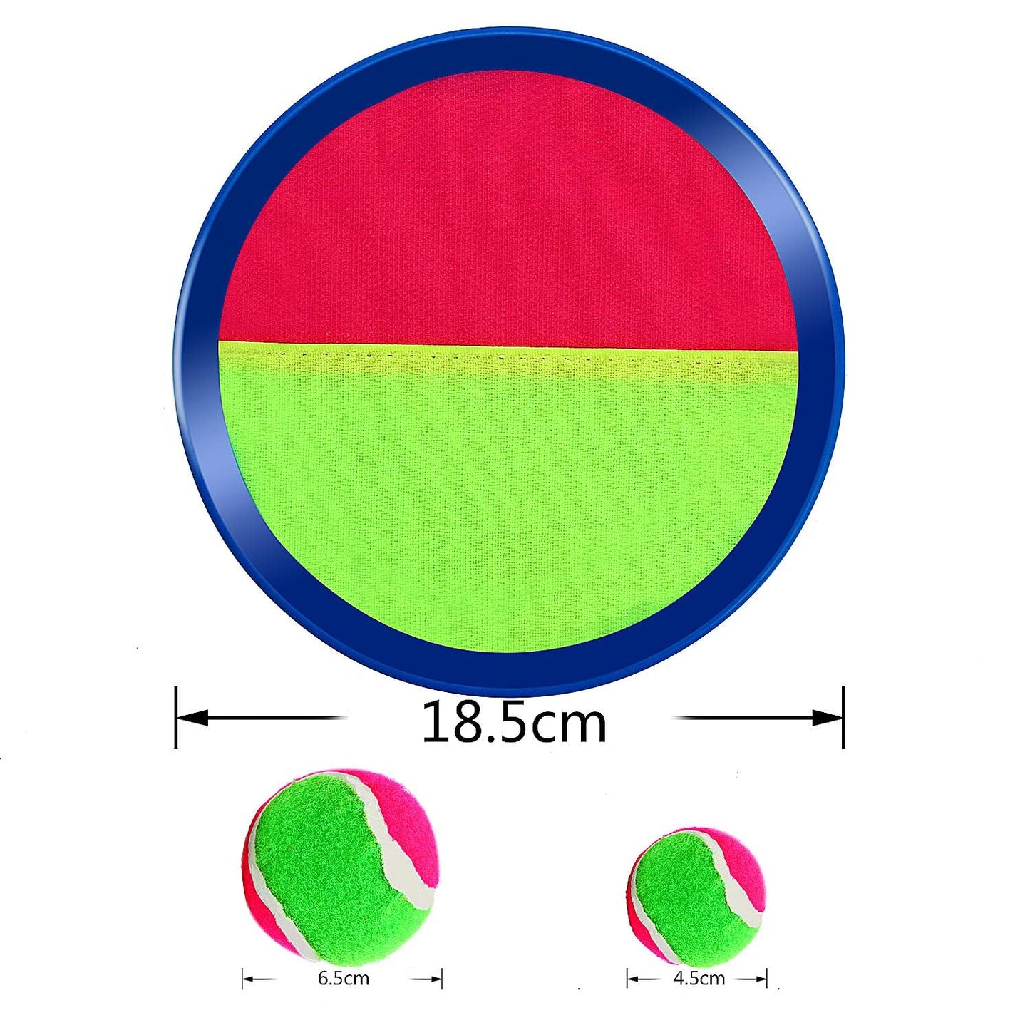 Aneco Paddle Catch Ball and Toss Game Set Disc Toss and Catch Paddle Game with 1 Storage Bag, 4 Paddles and 6 Balls (2 Big Balls and 4 Small Balls)