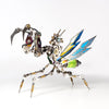 Arcynix Mostarle Cyberpunk Emerald Mantis 3D Metal Puzzle for Adults and Teens, 352-Piece DIY Sci-Fi Model Kit with Adjustable Forearms, Challenging