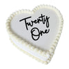 21 Birthday Cake Topper - Acrylic "Twenty One" Decoration for Happy 21st Birthday Party, Cake Decorations for Him & Her (twenty one B)