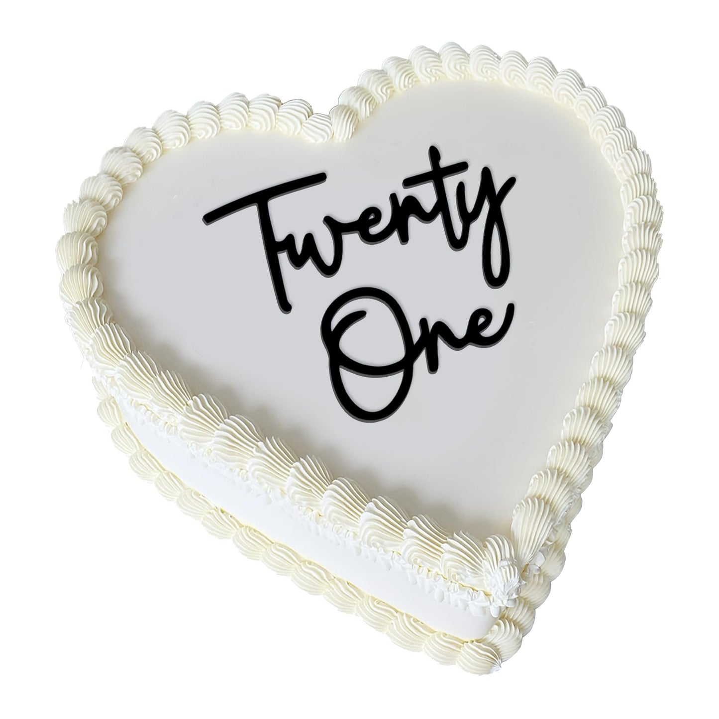 21 Birthday Cake Topper - Acrylic "Twenty One" Decoration for Happy 21st Birthday Party, Cake Decorations for Him & Her (twenty one B)