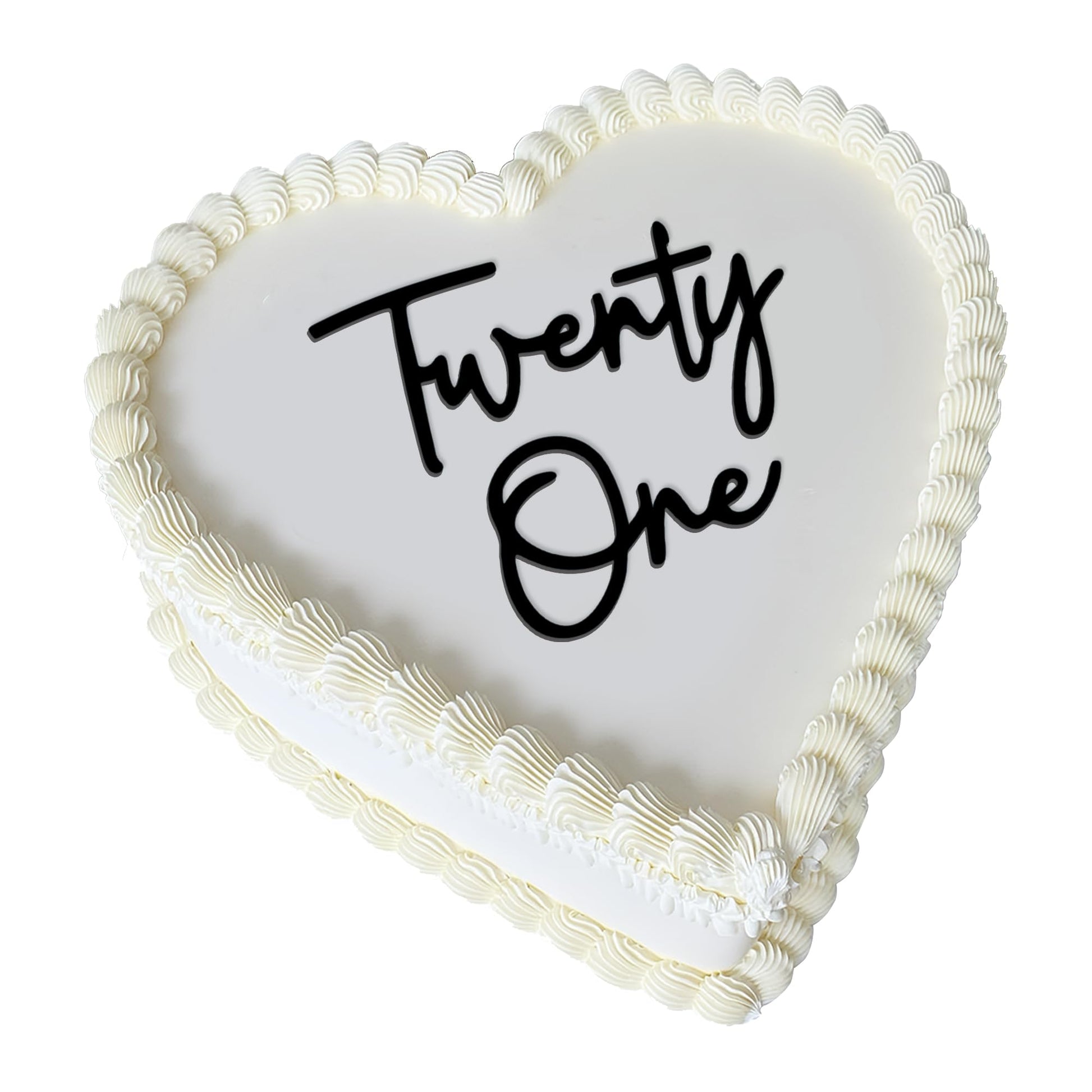 21 Birthday Cake Topper - Acrylic "Twenty One" Decoration for Happy 21st Birthday Party, Cake Decorations for Him & Her (twenty one B)