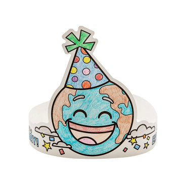 Fun Express Color Your Own Earth Day Crown Craft Kit - Makes 12