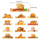 LFCFDX Fast Food Paper Hats, Glasses, and Ropes (48 Pcs) - Perfect for Fast Food Themed Parties, Birthday Parties, Classroom Activities, and More