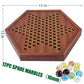VAMSLOVE Chinese Checkers 15" Large Upgraded Version Wooden Game Board, 16mm 60+12 Colorful Glass Marbles, Easy Grasping for Adults and Kids