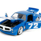 Jada Big Time Muscle Chevron 1:24 1972 Pontiac Firebird Die-Cast Car, Toys for Kids and Adults(Blue)
