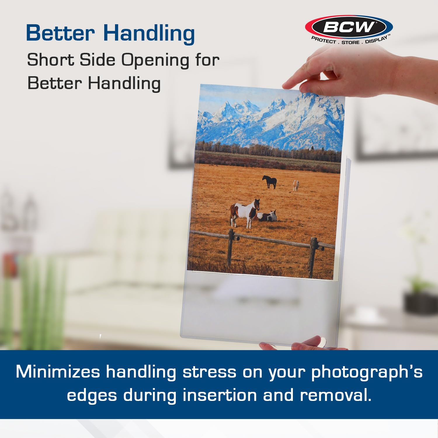 BCW 8x10 Toploader Holder - 25 Count | Rigid PVC, Non-Toxic, Crystal Clear Photocard Sleeves| 8x10 Plastic Sleeves for Prints | Hard Plastic Top