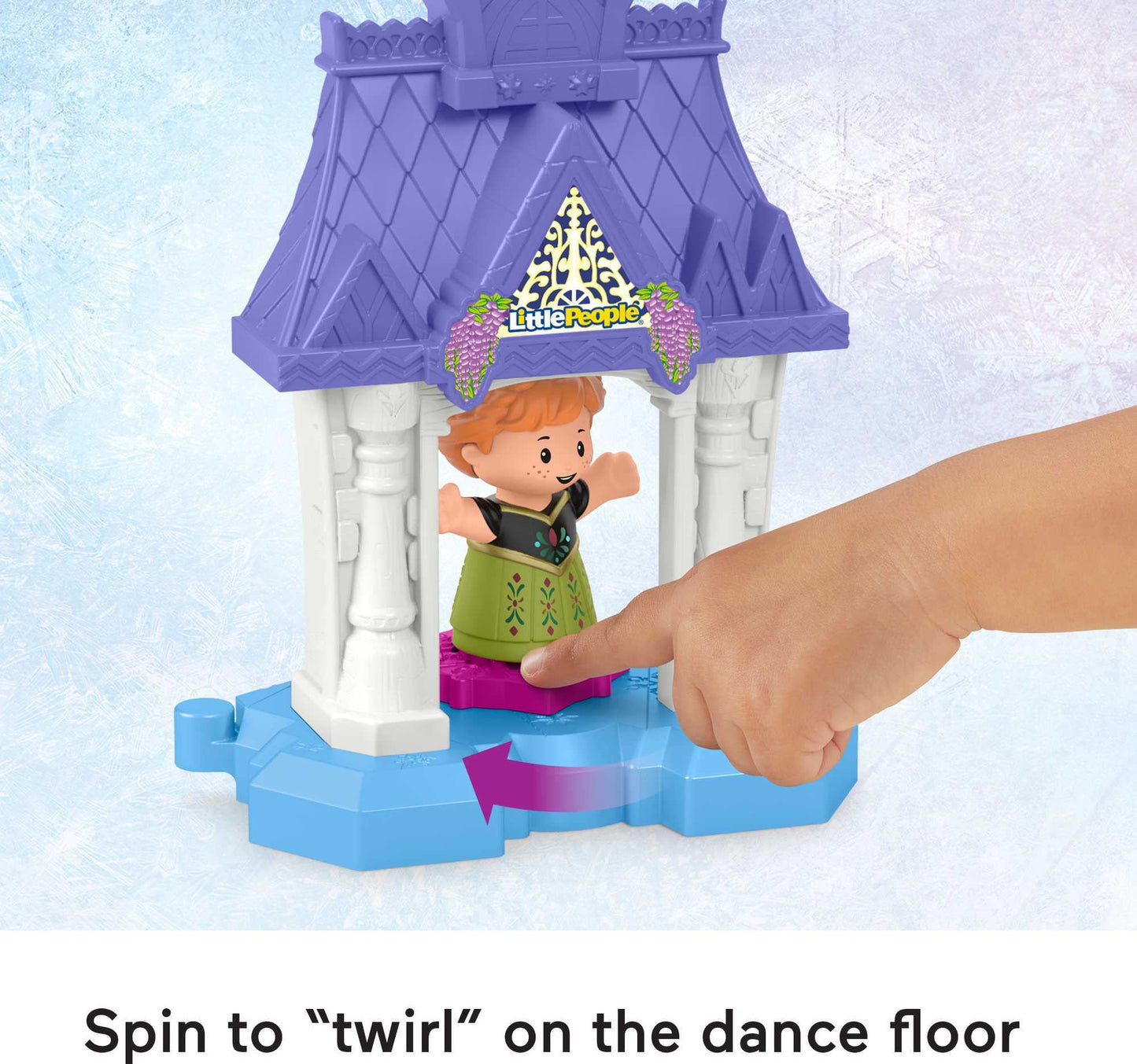Fisher-Price Little People Toddler Toy Disney Frozen Anna in Arendelle Playset with Figure for Preschool Pretend Play Kids Ages 18+ Months
