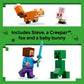 LEGO Minecraft Steve’s Taiga Adventure Building Toy for Boys & Girls - Video Game Playset & Toy Figures for Kids, Ages 6 + - W/2 Minifigures & 2
