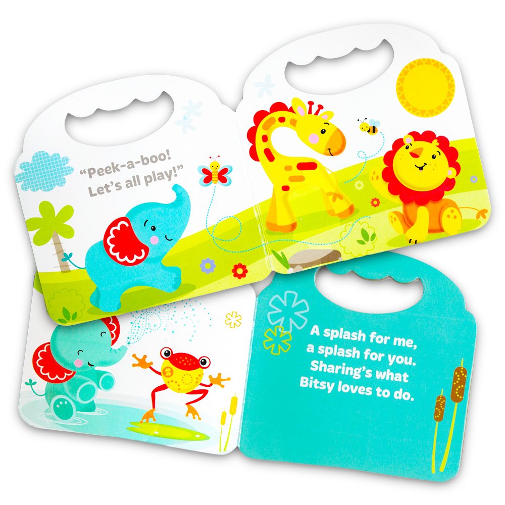 Fisher Price "My First Books" Set of 4 Baby Toddler Board Books (Bedtime, Playtime, Friendship and Peek-a-Boo!)