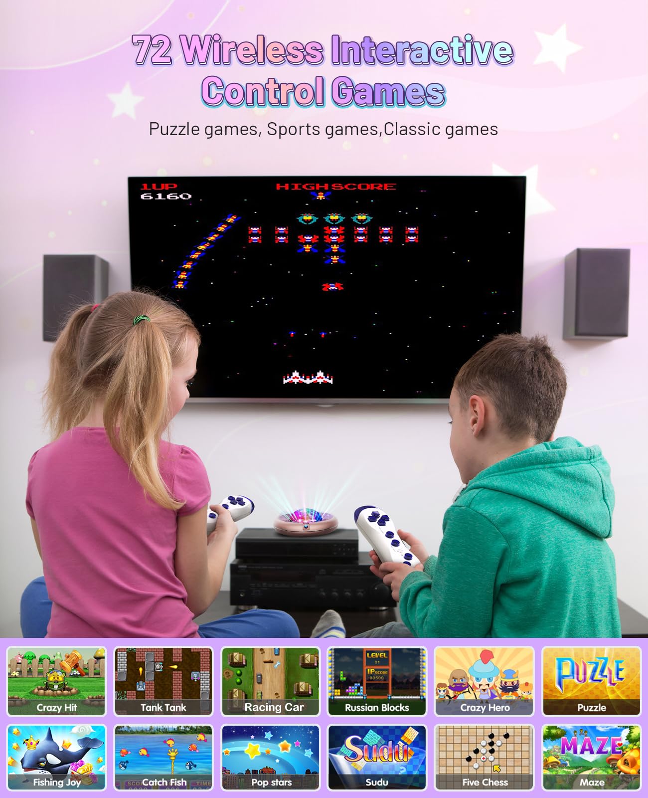 HAPHOM Dance Mat for Girls Boys - Wireless Dance Pad for TV with Camera, Plug and Play Double User Dance Mat Game, Danceing Mat for Family Games