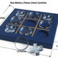 Modern Tic Tac Toe for Home Decoration with Blue Leather and Acrylic Pieces Decorative Table Top Housewarming Gift