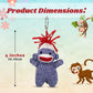 Made By Aliens Sock Monkey Keychain 4 inch - Color of Sockiez Stuffed Animal Plush Toy - Premium Gift for Back to School kids & all ages - Cute