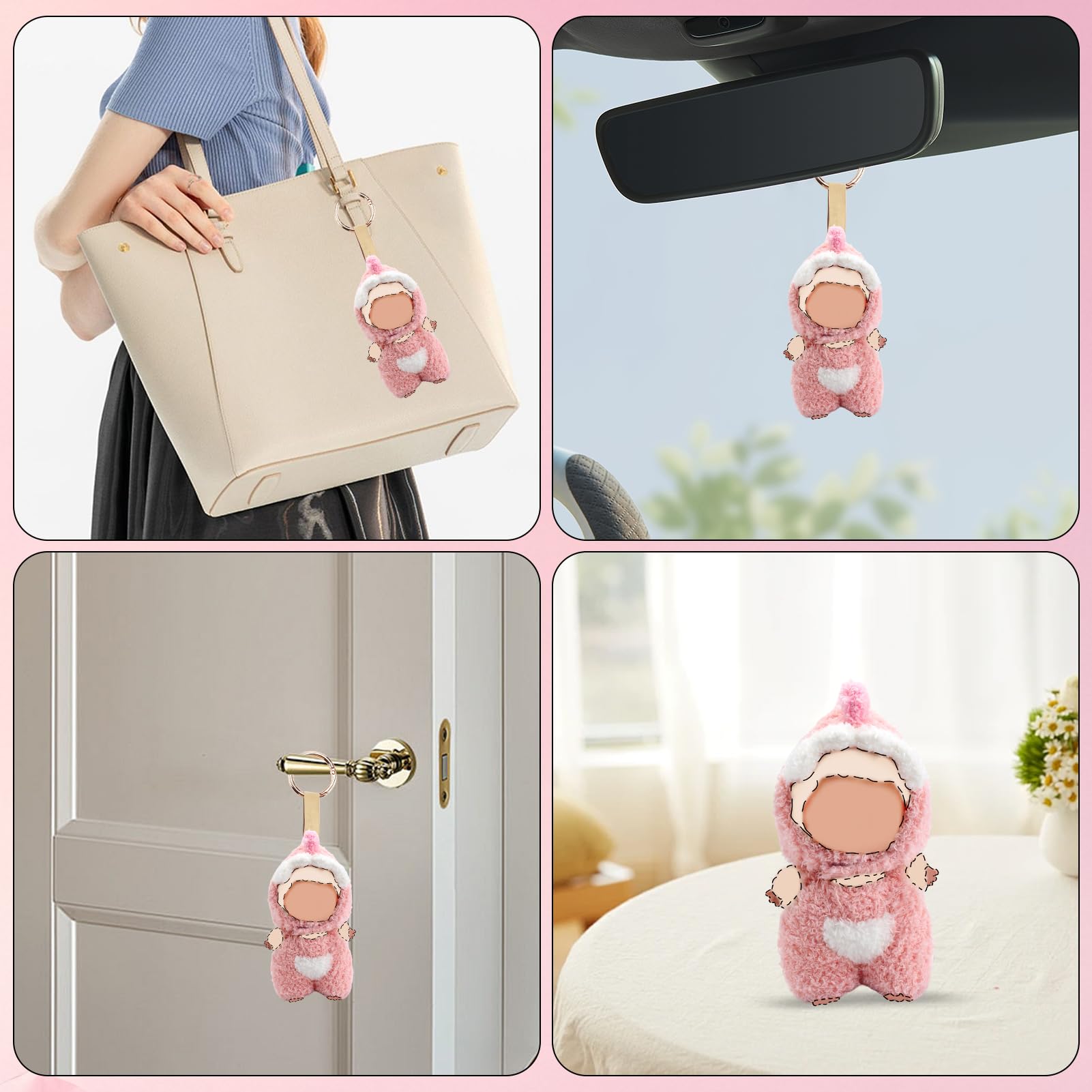 EYEOO 17 cm Doll Clothes Cute Outfits Pink Jumpsuit Animal Clothing Set No Doll