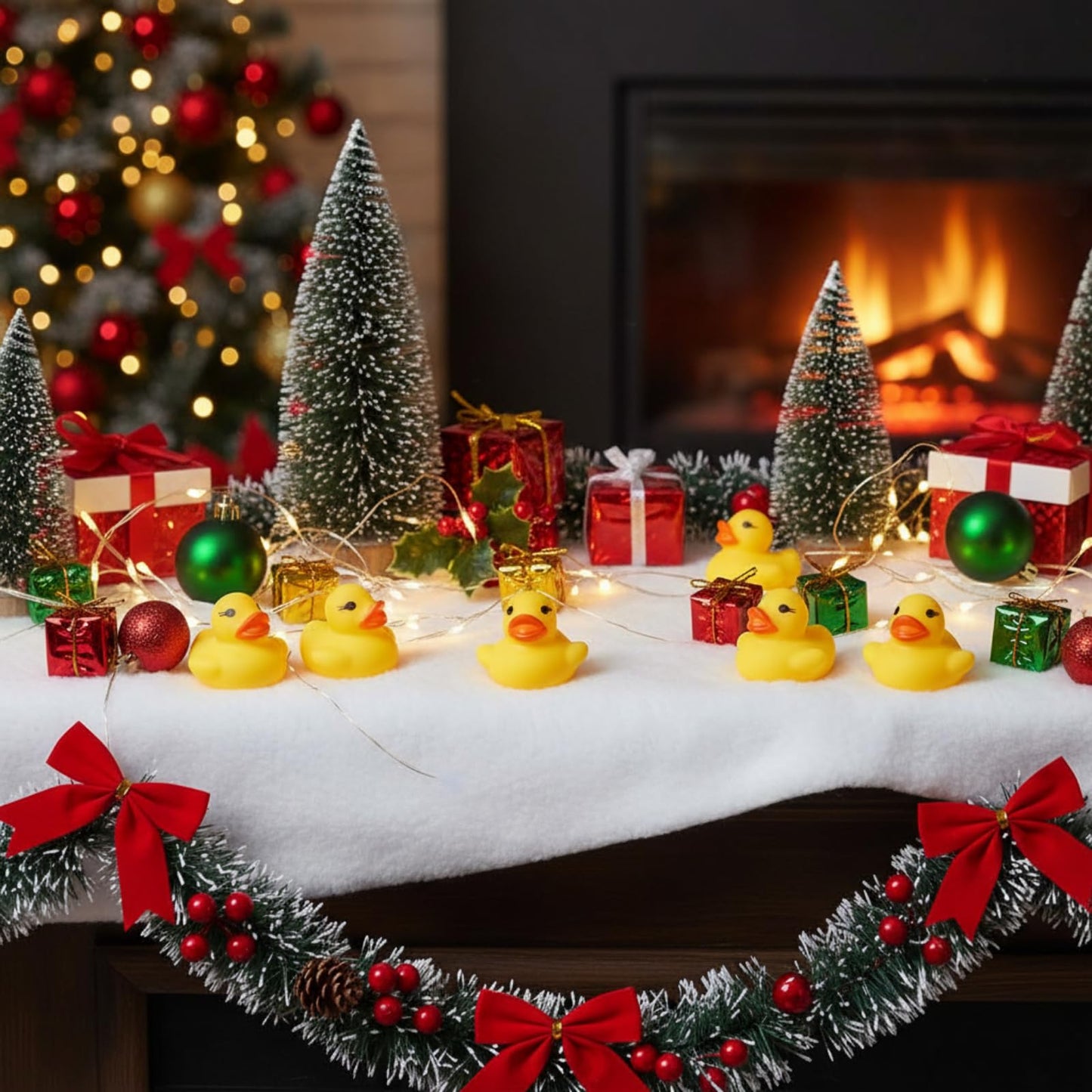 Teling 200 Pcs Mini Rubber Ducks in Bulk Yellow Small Rubber Ducks Bulk Tiny Squeak Duckies for Birthday Party Favor Gift(1.57 x 1.57 x 1.18 Inch)