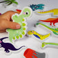 Buddy & Barney: Bath Time Stickers - Dinosaurs - 18 Foam Dino Character Pieces, Suction Cup Mesh Storage Bag, Prehistoric Play, Water Toy, Kids 3+
