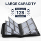 Top Loader Binder, 100 Toploaders and 100 Card Sleeves Included, Holds 128 Toploaders, 4 Pocket Toploader Binder for 3" x 4" Rigid Toploaders, Trading
