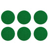 Kasteco 6 Pack Self Adhesive Air Hockey Mallet Felt Pads, Green, 94mm