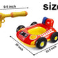 Big Summer Inflatable Fire Truck Pool Floats for Kids with Built-in Squirt Gun, Inflatable Toddler Pool Toys for Children Aged 3-8 Years