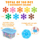 NiToy Building Blocks Educational Toy - 300PCS Snowflake Stem Construction Set for Kids 3+, Safe Non-Toxic Storage Case, Learning Gifts for Boys