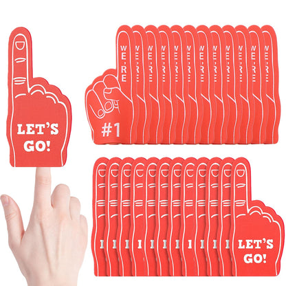 FengRMaT 24 Pieces Mini Foam Finger Sports Party Favors Sports Fan Foam Finger #1 Baseball Football Soccer Team Cheerleader Gifts for Sports Themed