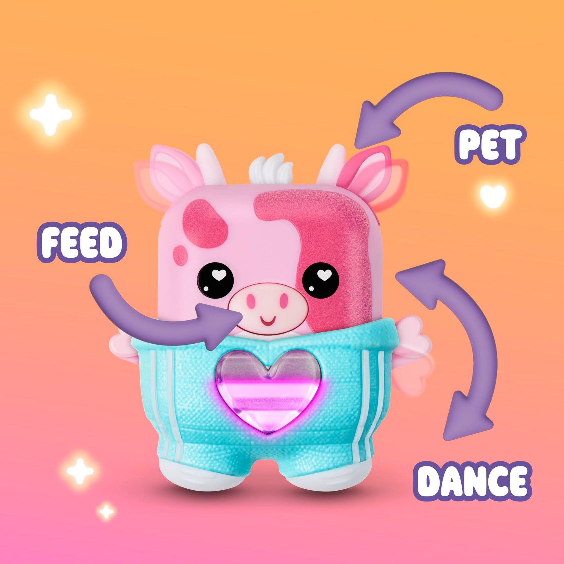 Nano-MALS Mootilda The Pink Cow, Electronic Pet Cow Toy, 70+ Responses, Interactive Fidget Toys for Girls & Boys Ages 5+