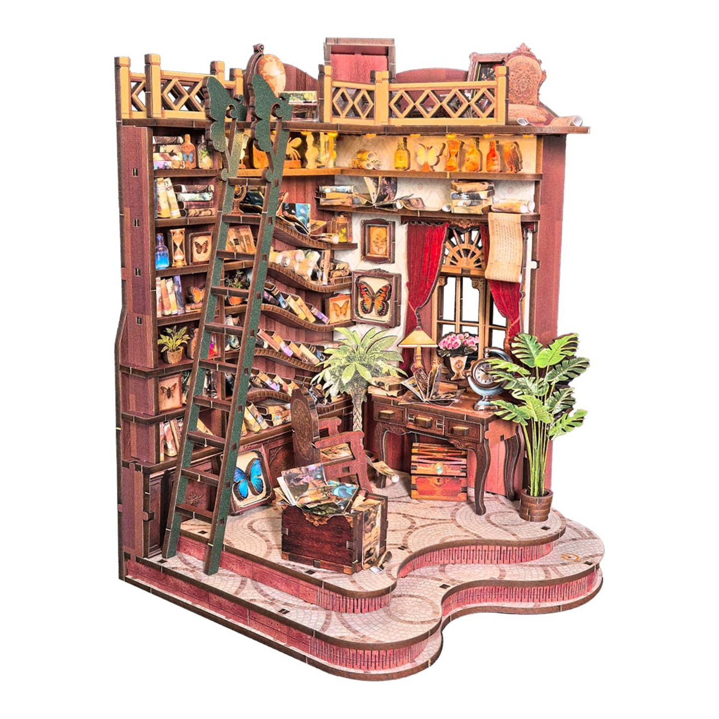DIY Miniature House Kit, DIY Book Nook with LED Light | 3D Puzzles for Adults and Teens, Tiny House Building Kits for Bookshelf Decor, Relaxing Gift